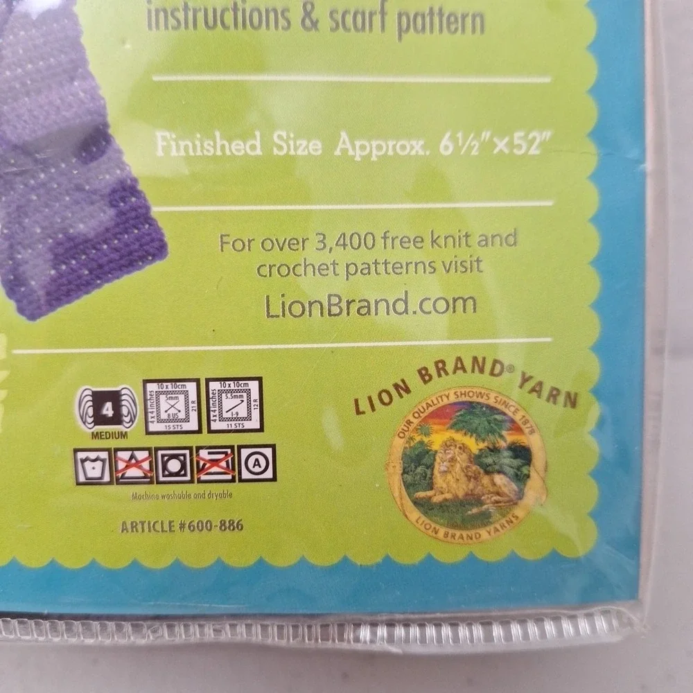 Lion Brand® Crochet Scarf Kit-Everything Included For One Dusty Pink 6 1/2